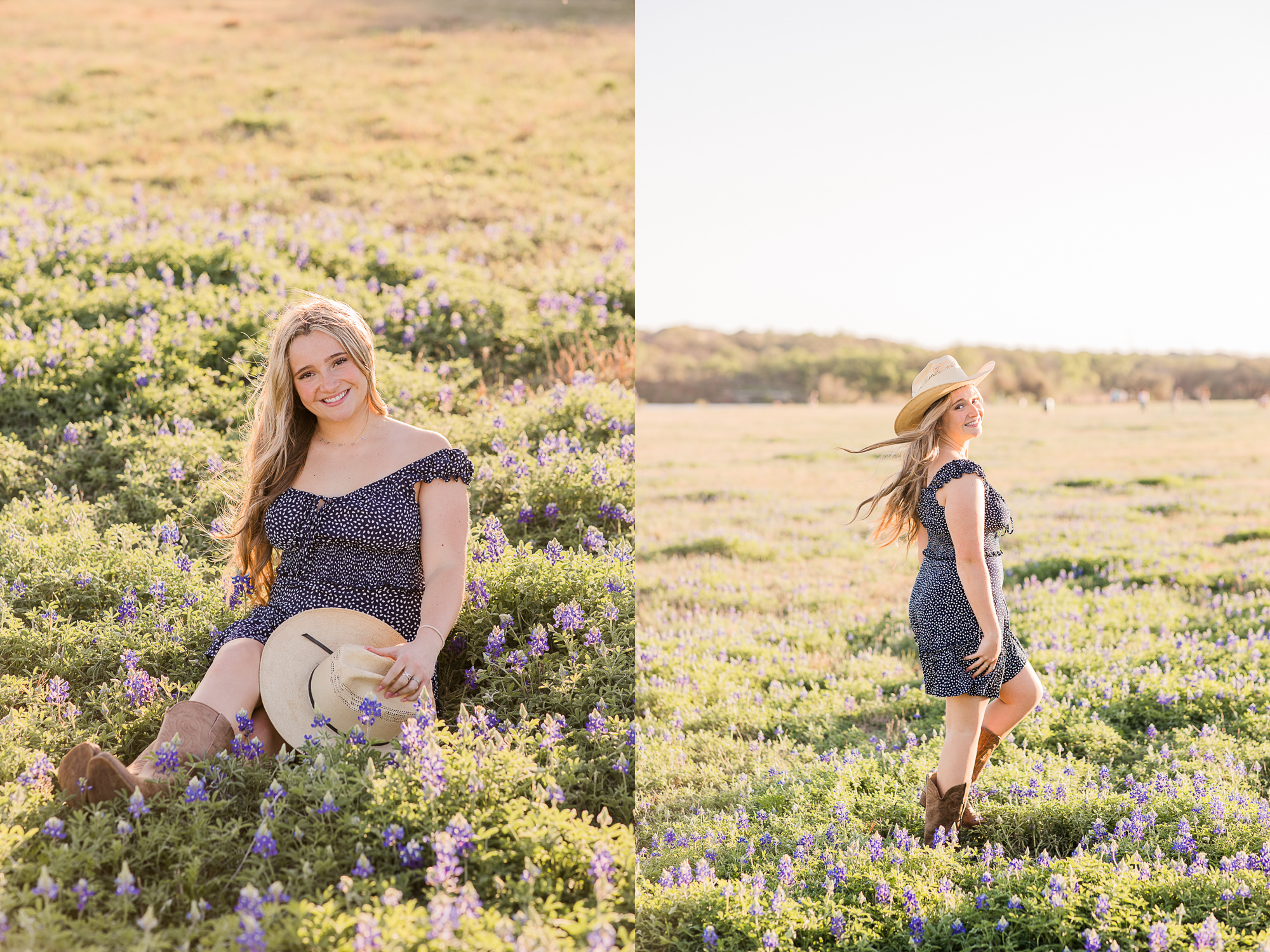 Bluebonnet Senior Photos at Brushy Creek in Cedar Park