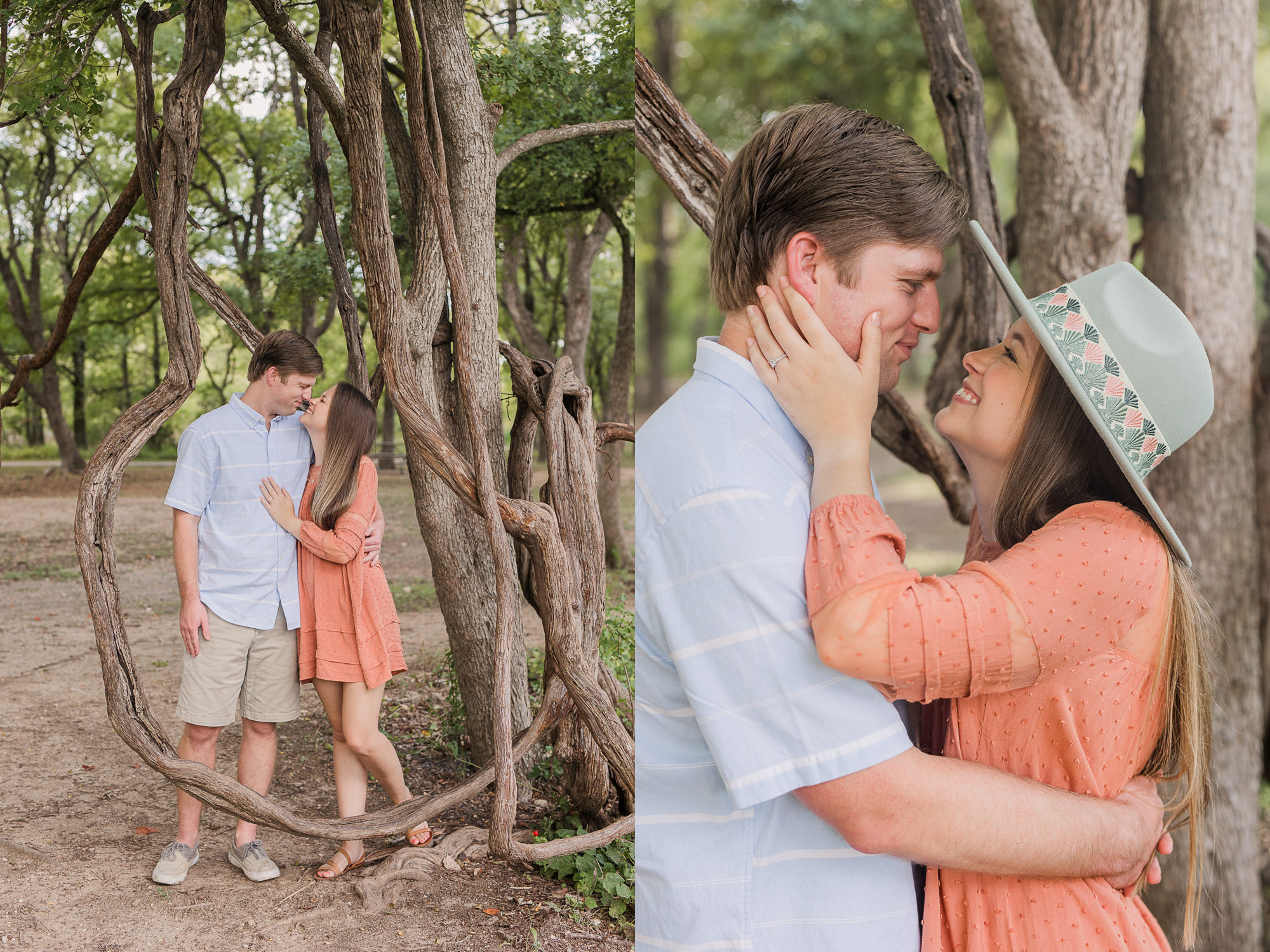 Sunset Engagement Photos at McKinney Falls State Park 