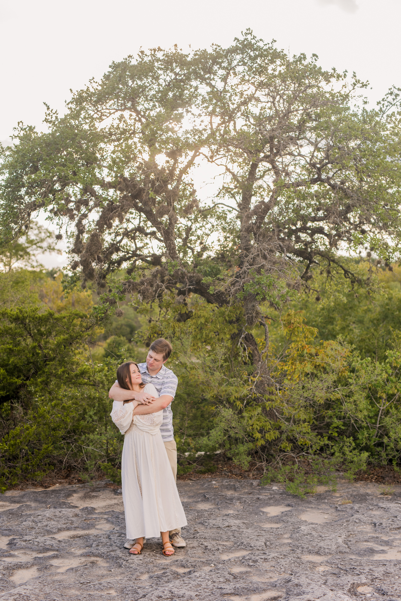 Sunset Engagement Photos at McKinney Falls State Park 