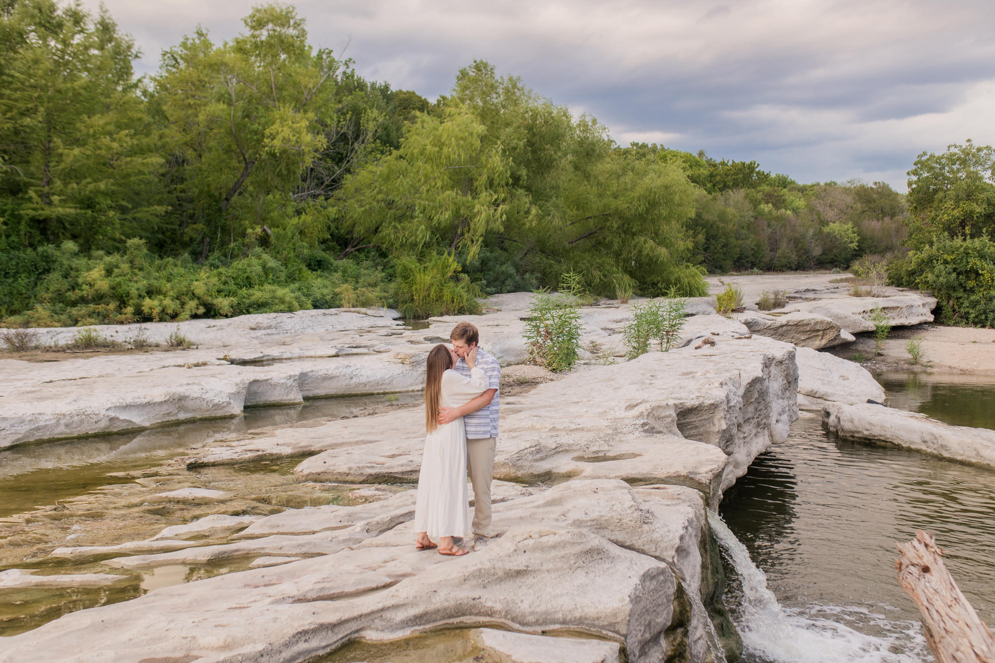 Sunset Engagement Photos at McKinney Falls State Park 