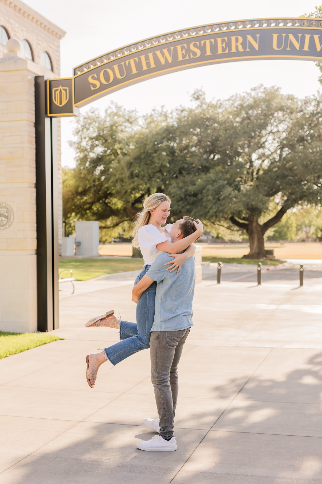 Southwestern University + Blue Hole Georgetown Engagement Photos