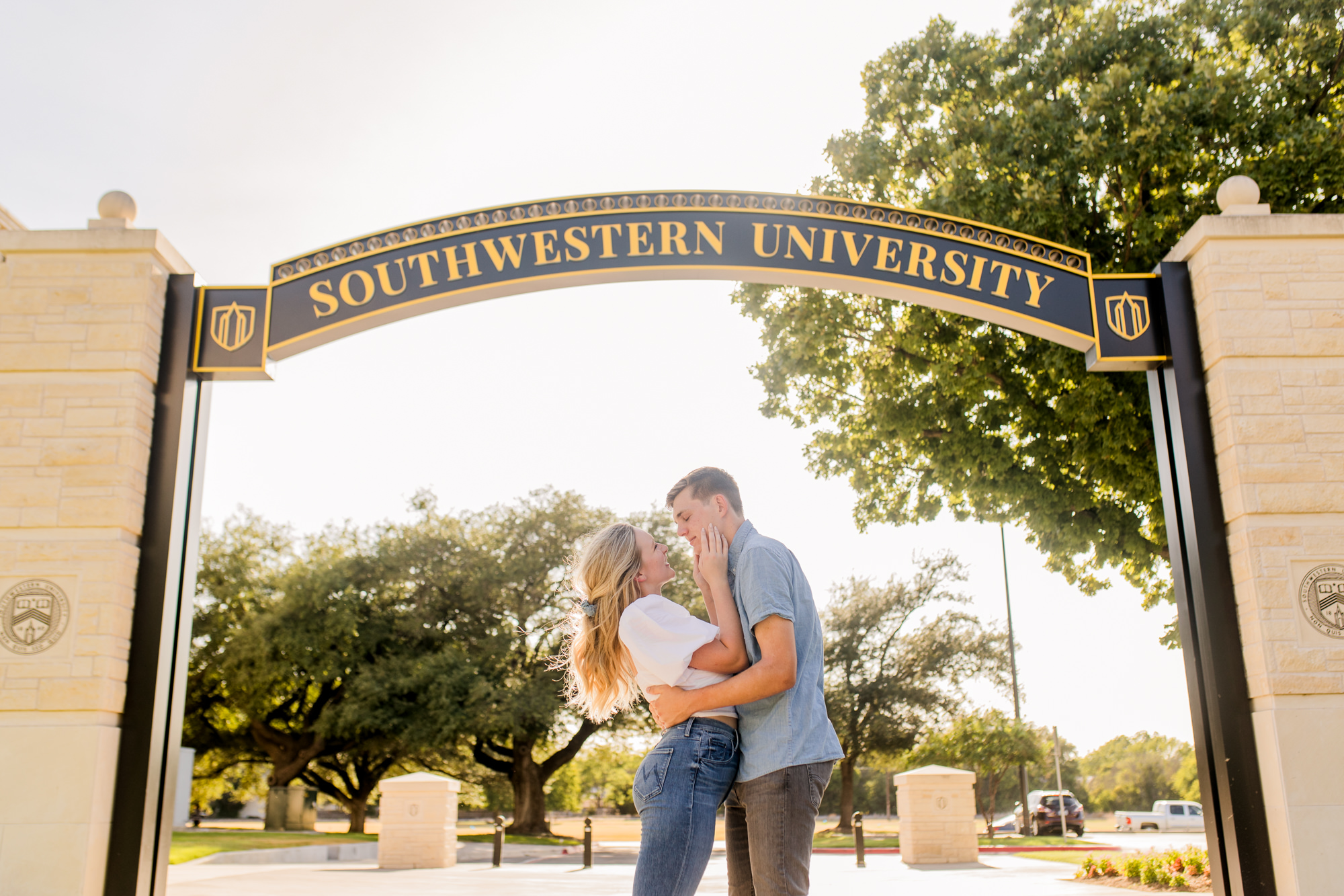 Southwestern University + Blue Hole Georgetown Engagement Photos