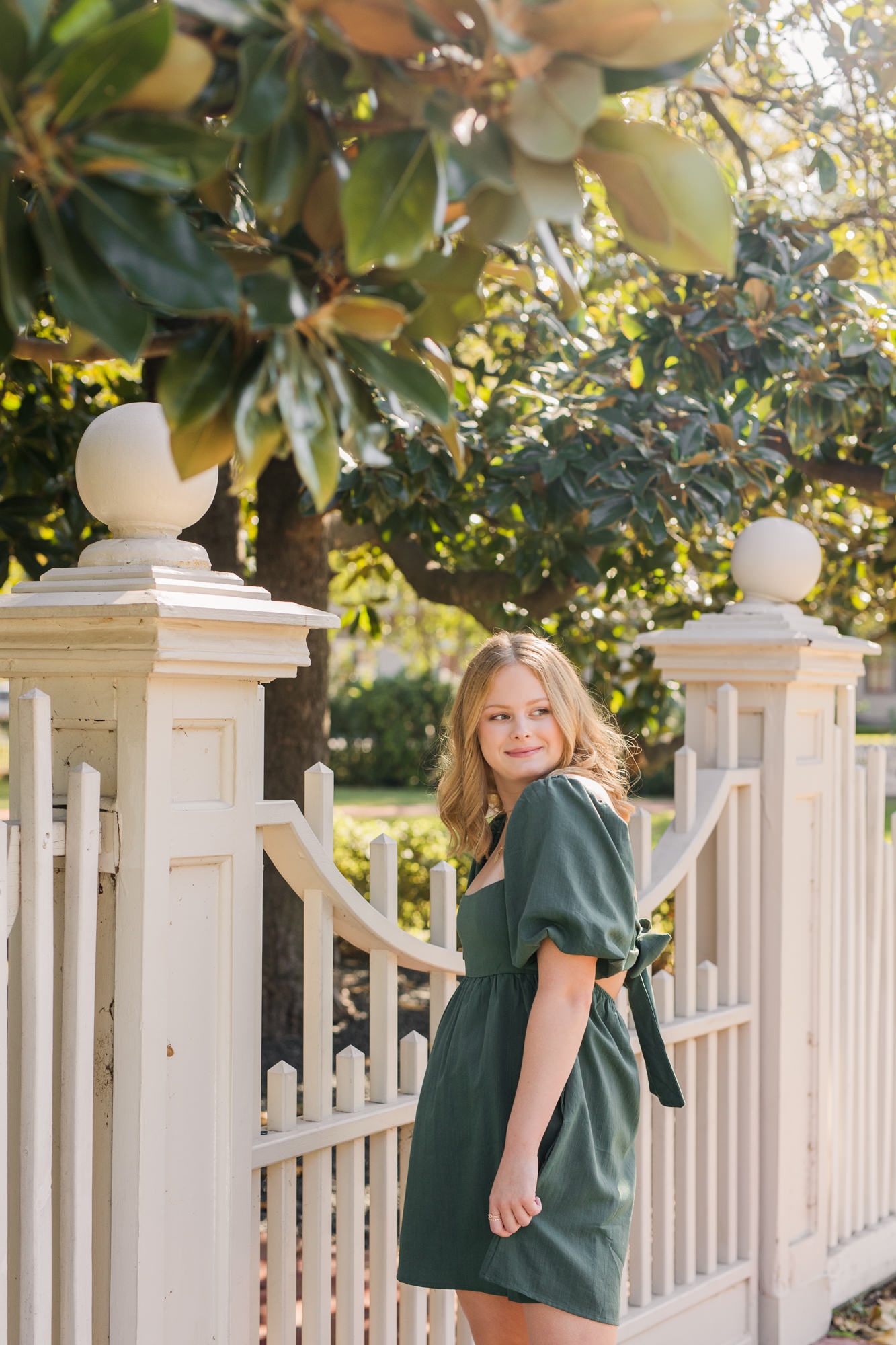 Downtown Round Rock Senior Photos, Woodbine Mansion venue