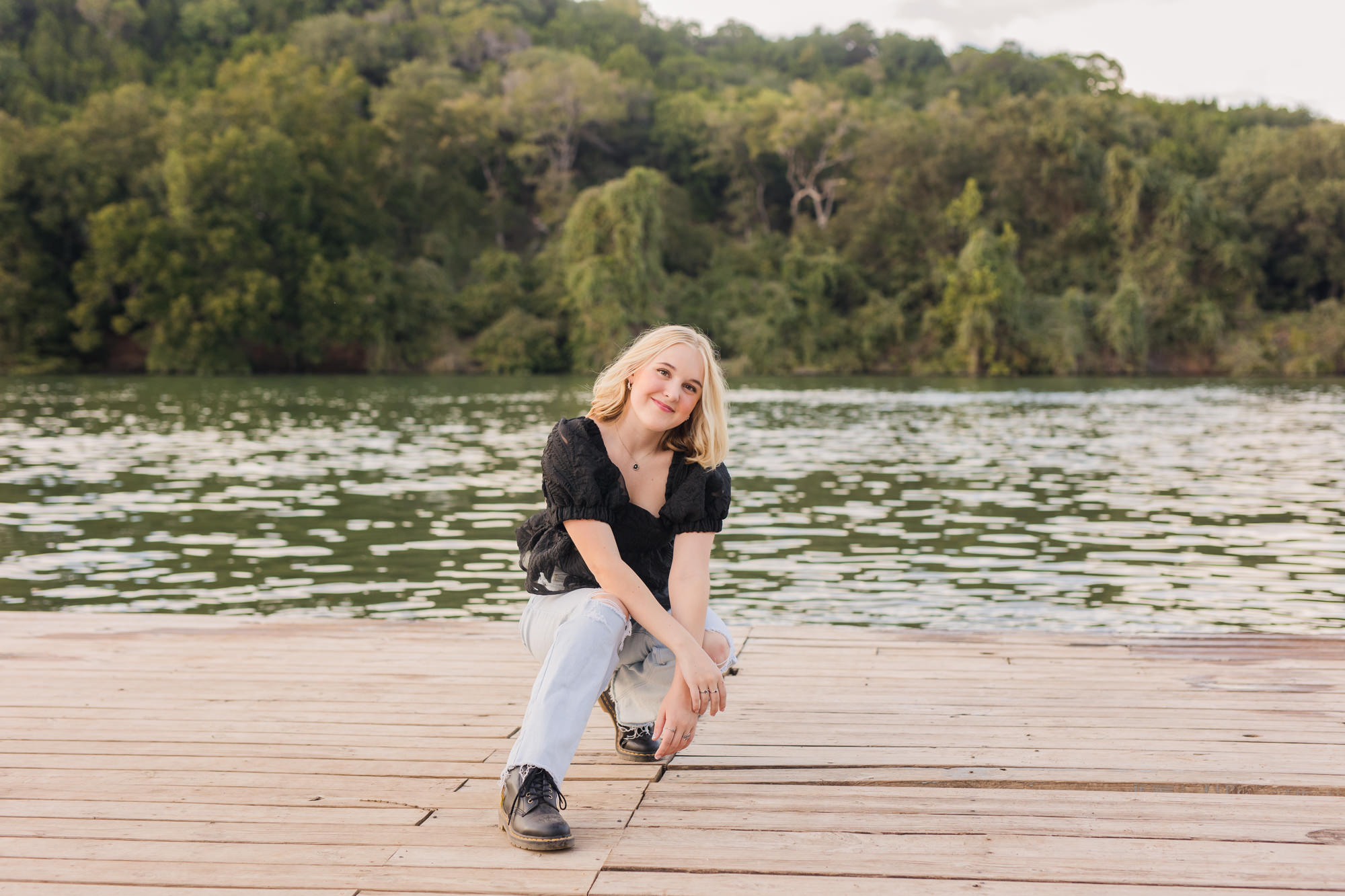 Austin Hill Country Senior Photos river dock