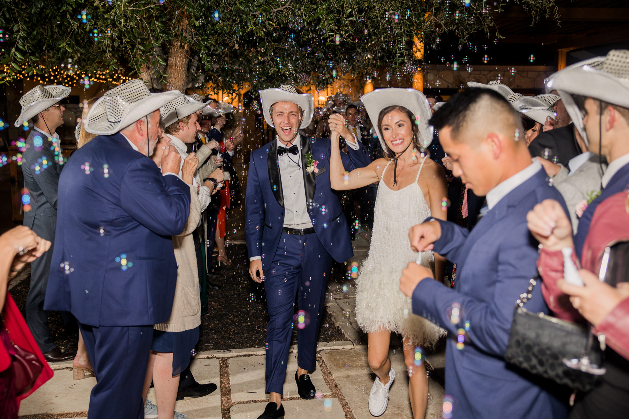 bubble exit wedding reception 