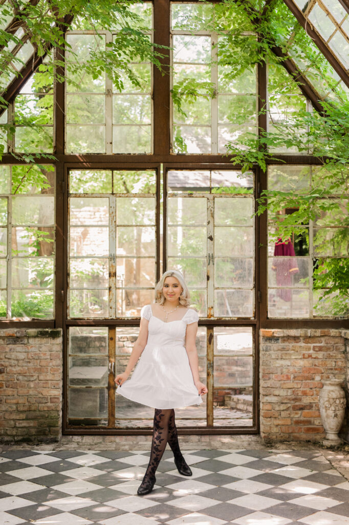 The Sekrit Theater Greenhouse Senior Photos Austin Texas