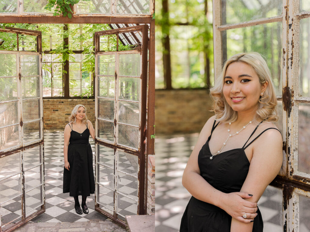 The Sekrit Theater Greenhouse Senior Photos Austin Texas