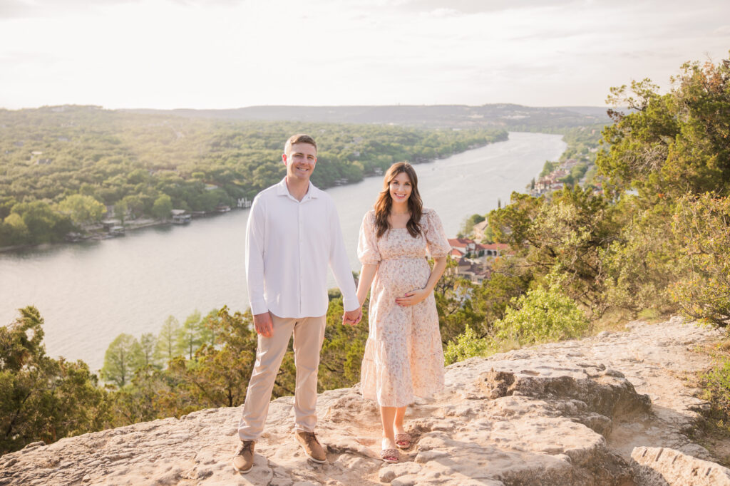 Austin Pregnancy Announcement Photo Mini-Session, Mount Bonnell