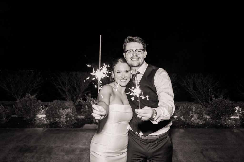sparkler wedding photos