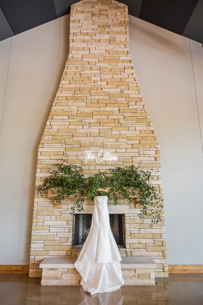 dress fireplace greenery photo