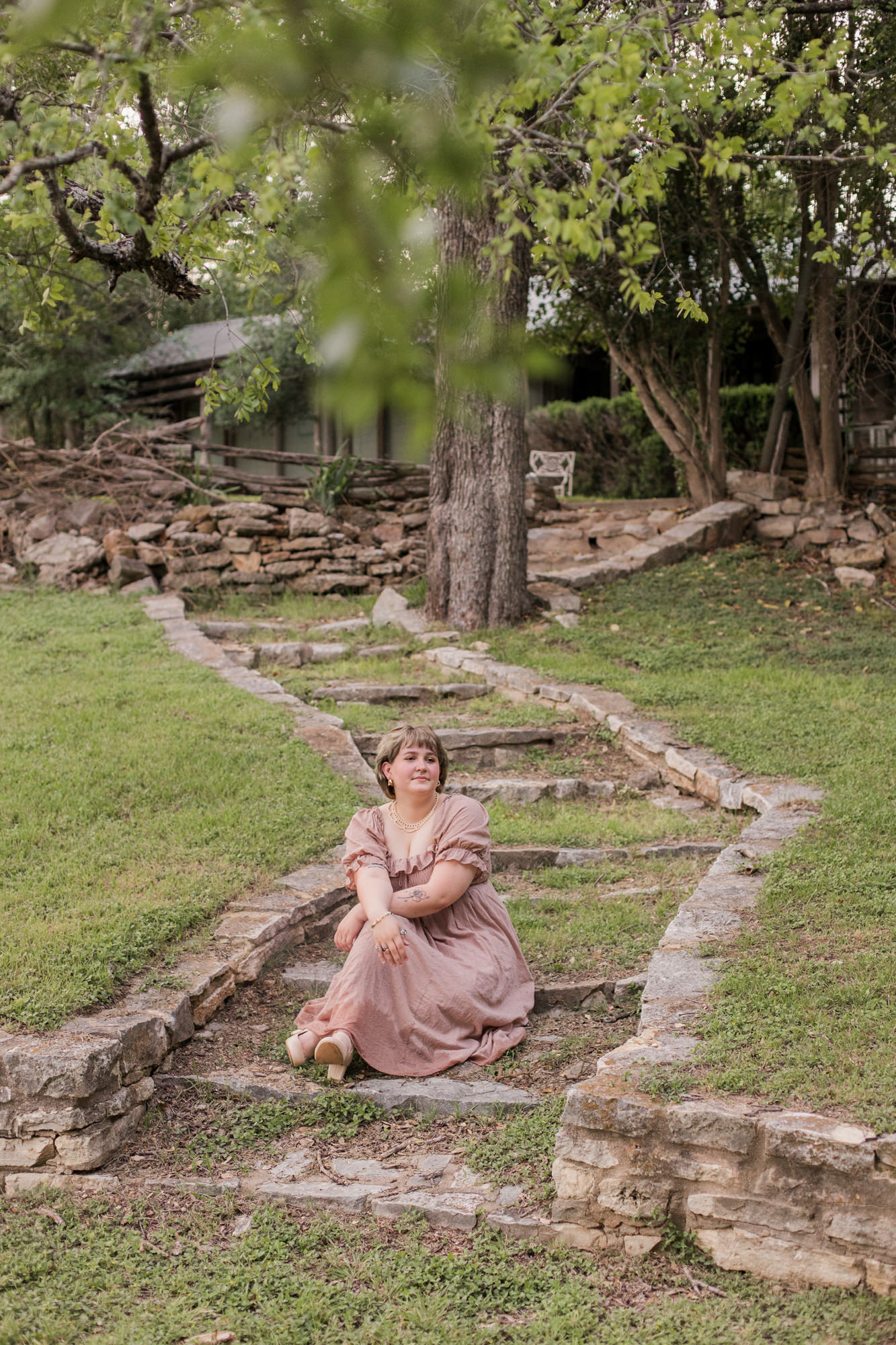 Cottage Core Senior Photos in Salado, Texas