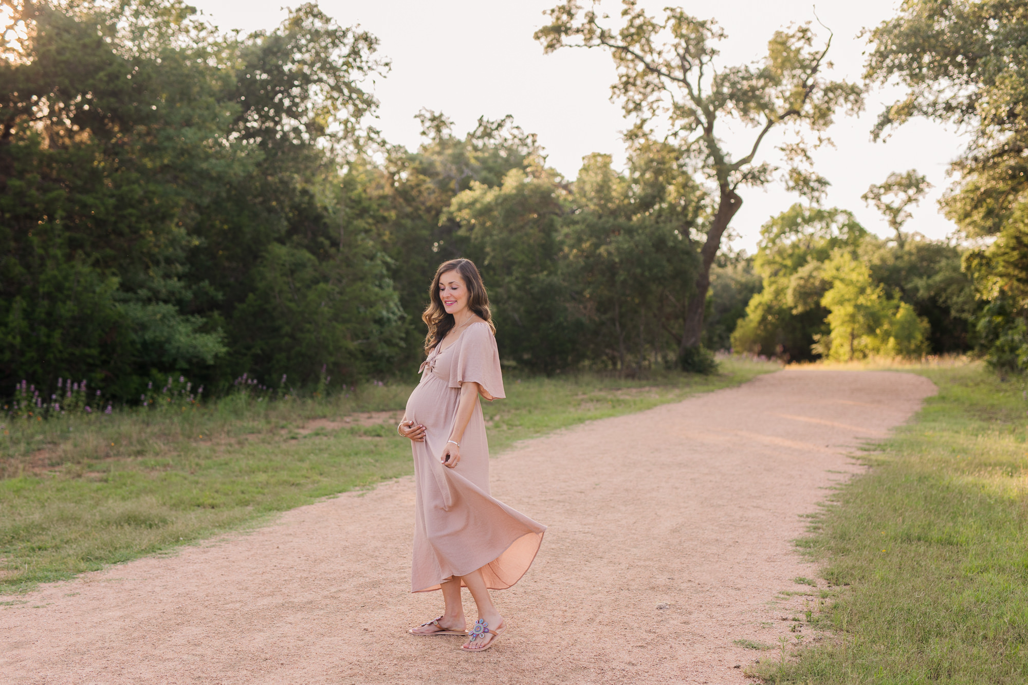 Wildflower Sunset Maternity Photos 