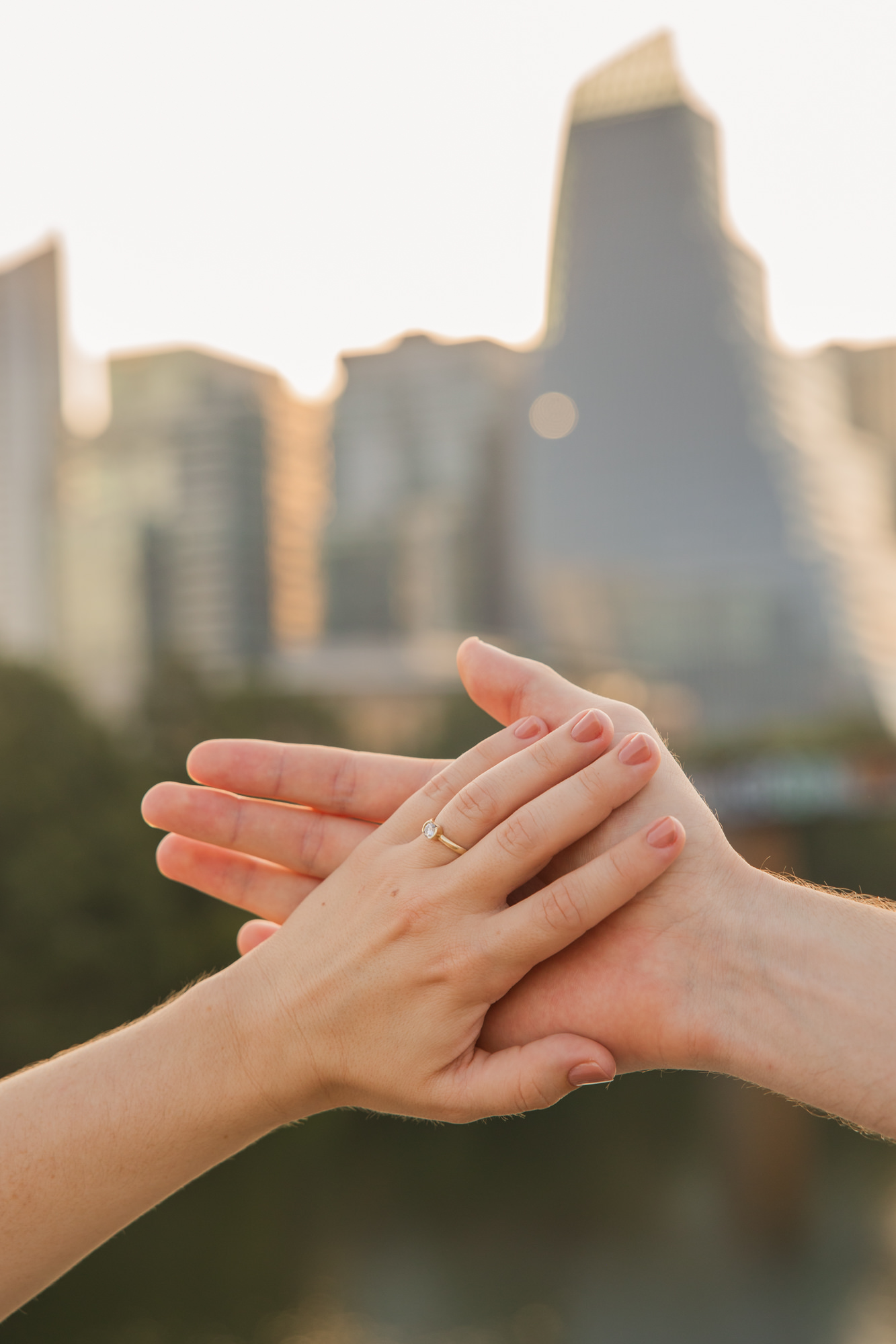 Pfluger Pedestrian Bridge Downtown Austin Engagement Photos