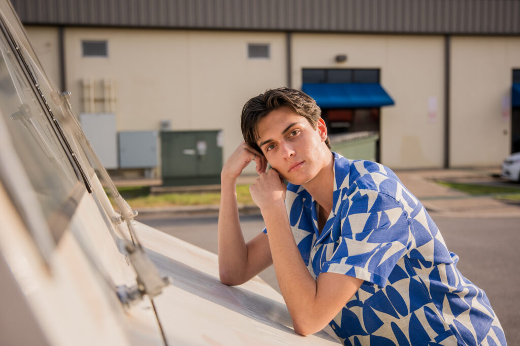 Editorial Senior Photos in Downtown Georgetown