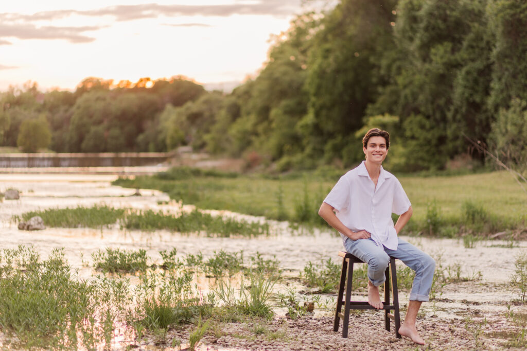Editorial Senior Photos in Blue Hole Park Georgetown