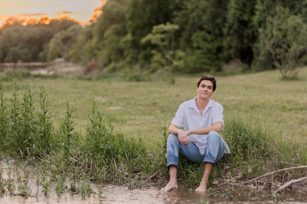 Editorial Senior Photos in Blue Hole Park Georgetown