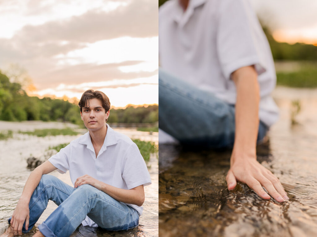Editorial Senior Photos in Blue Hole Park Georgetown