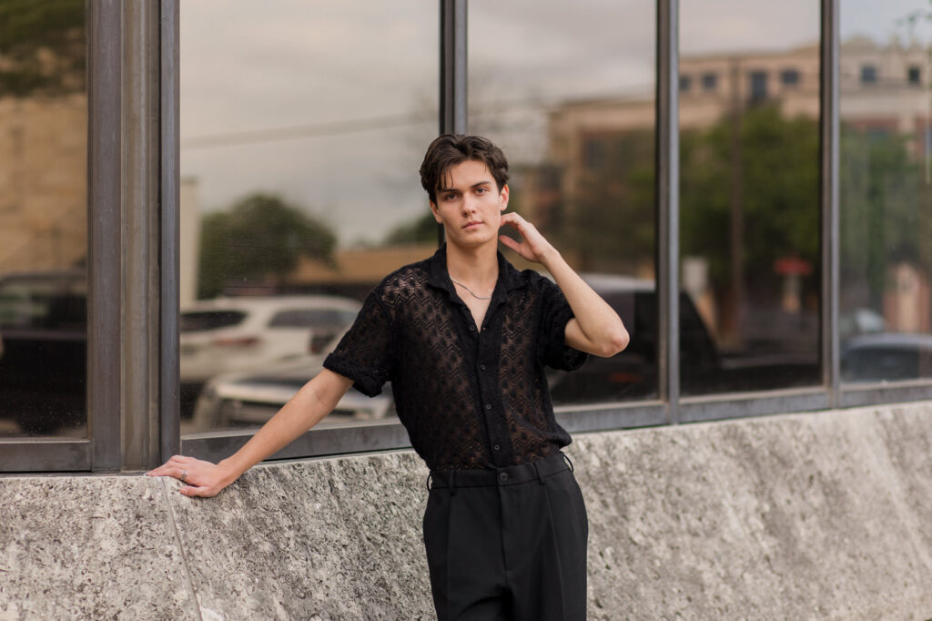 Editorial Senior Photos in Downtown Georgetown