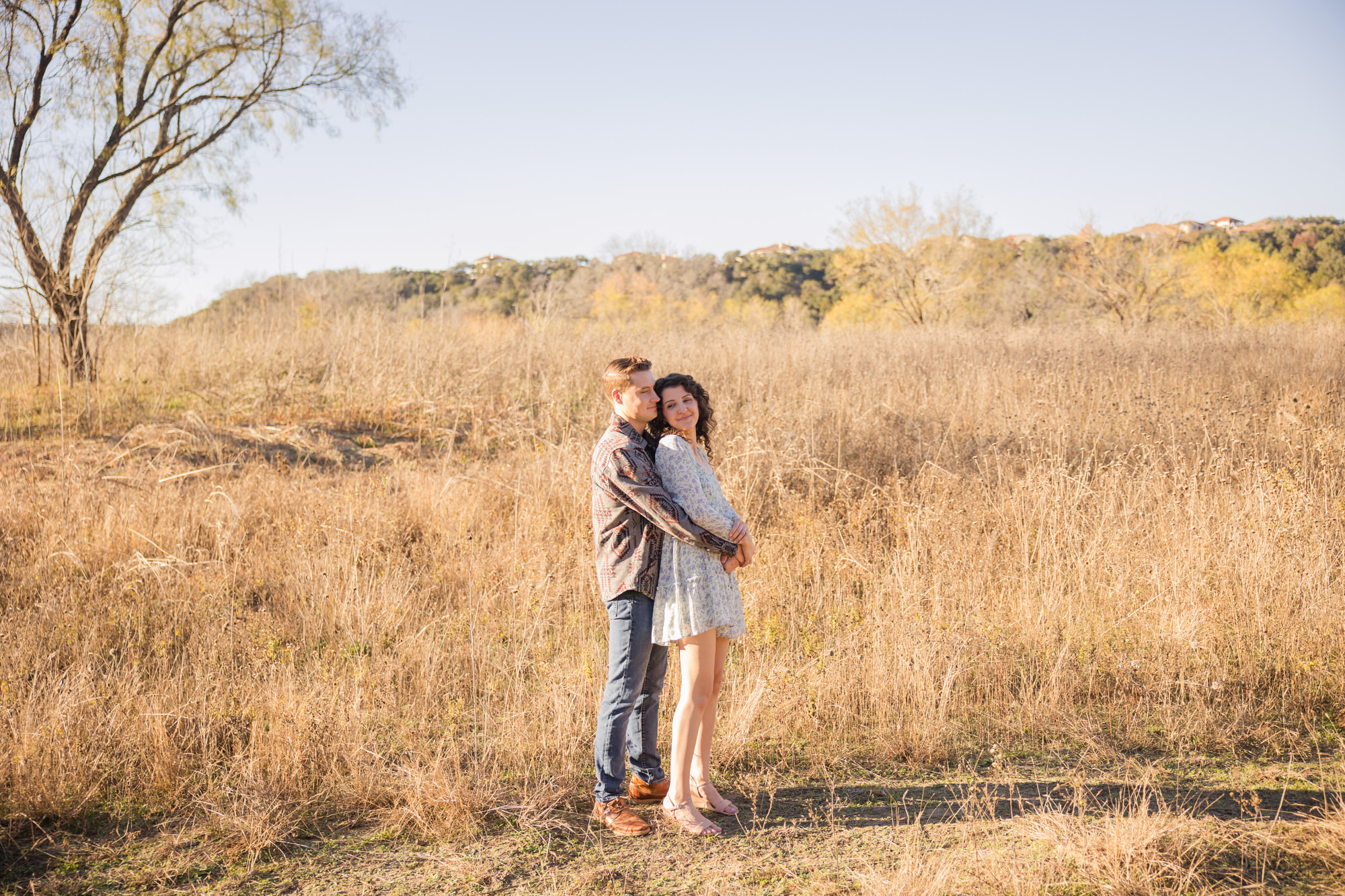 Fall Engagement Photos in West Austin Park + Downtown Rooftop