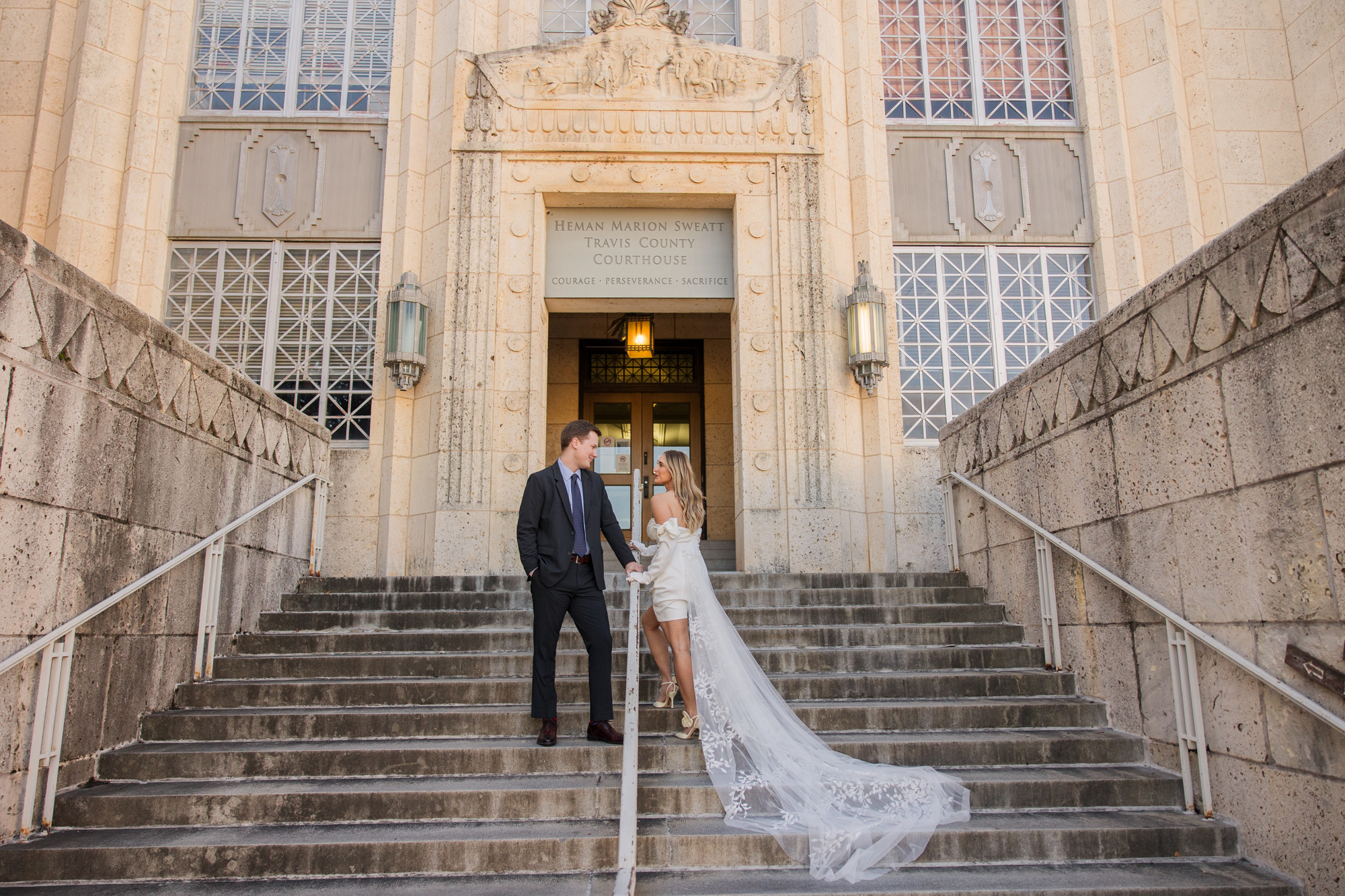 Downtown Austin Travis County Courthouse Engagement Photos
