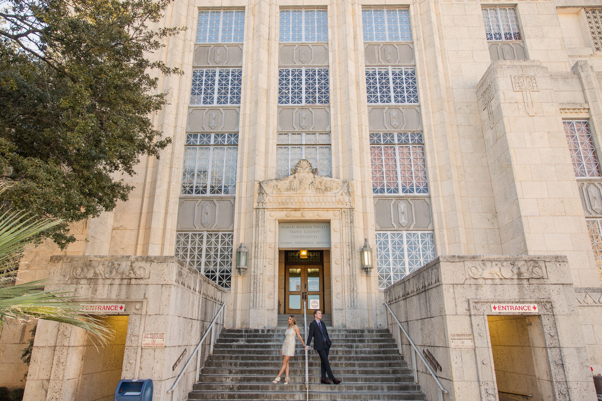 Downtown Austin Travis County Courthouse Engagement Photos