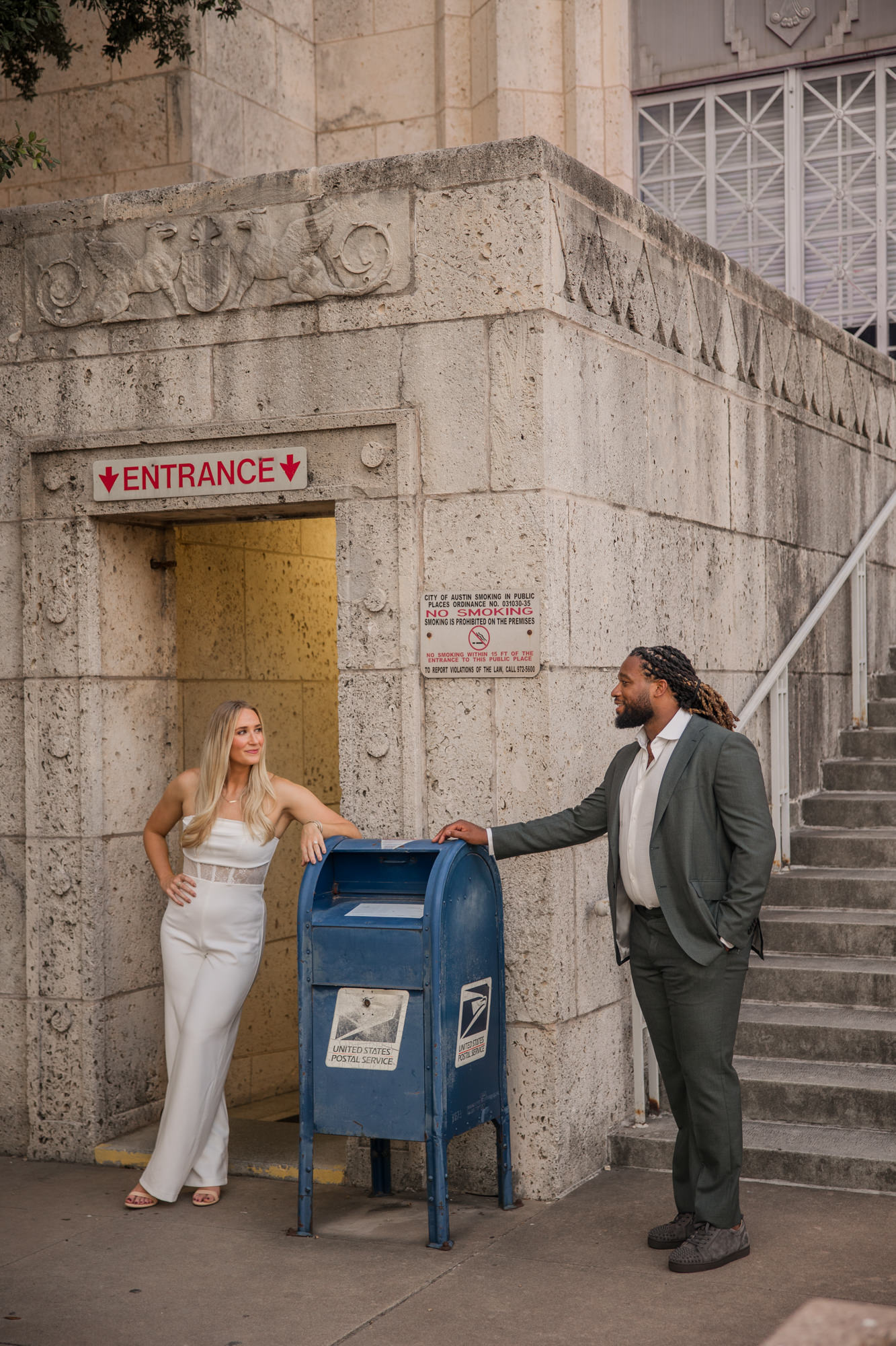 Downtown Austin Courthouse Engagement Photos