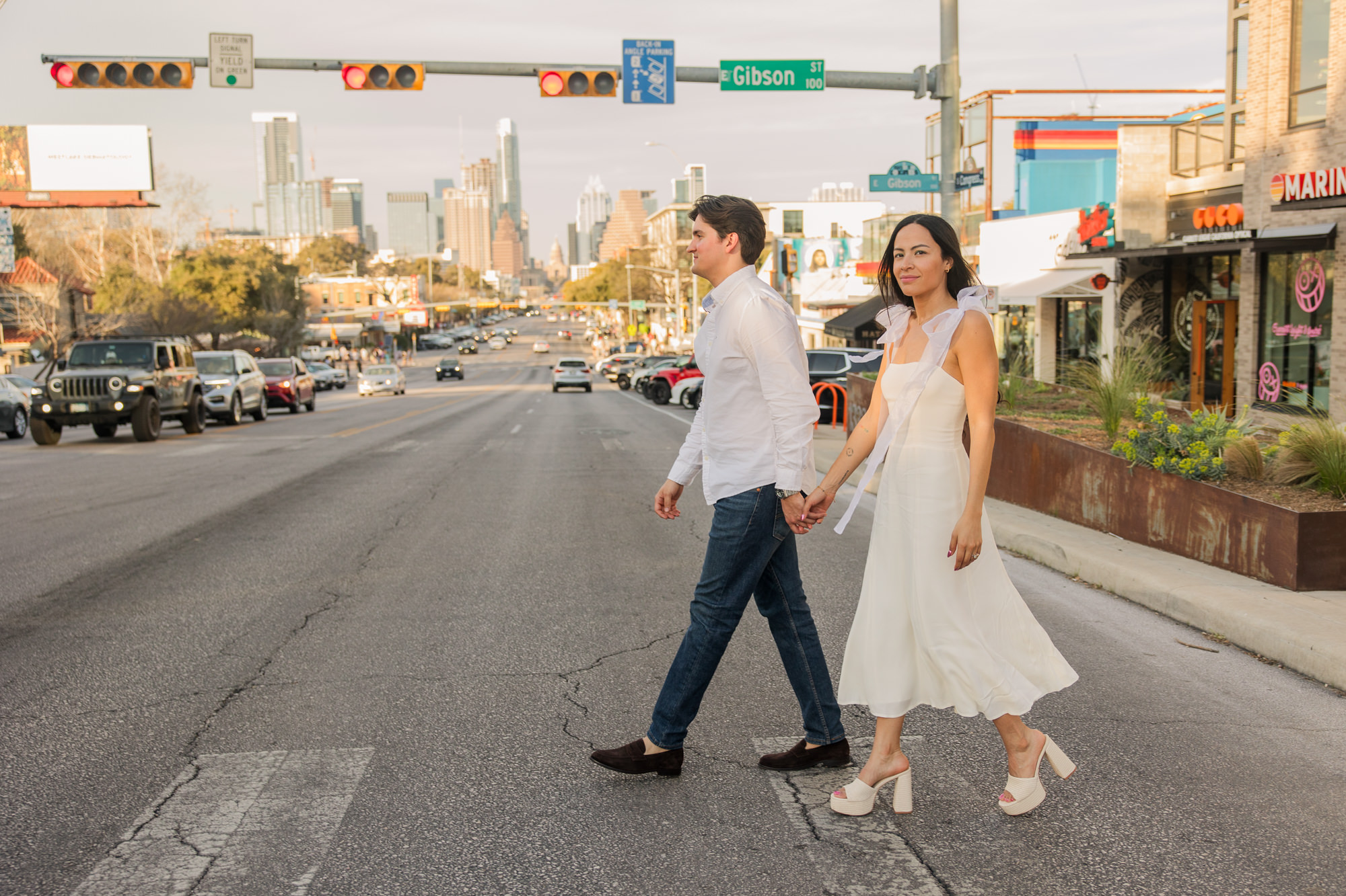 Colorful South Congress Engagement Photos