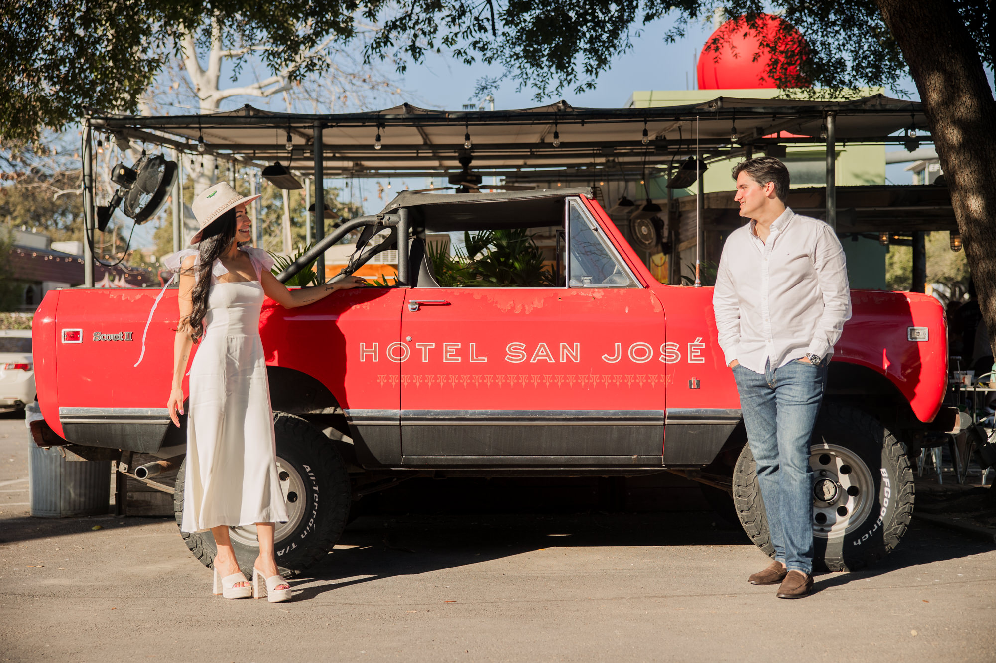Hotel San Jose | Colorful South Congress Engagement Photos