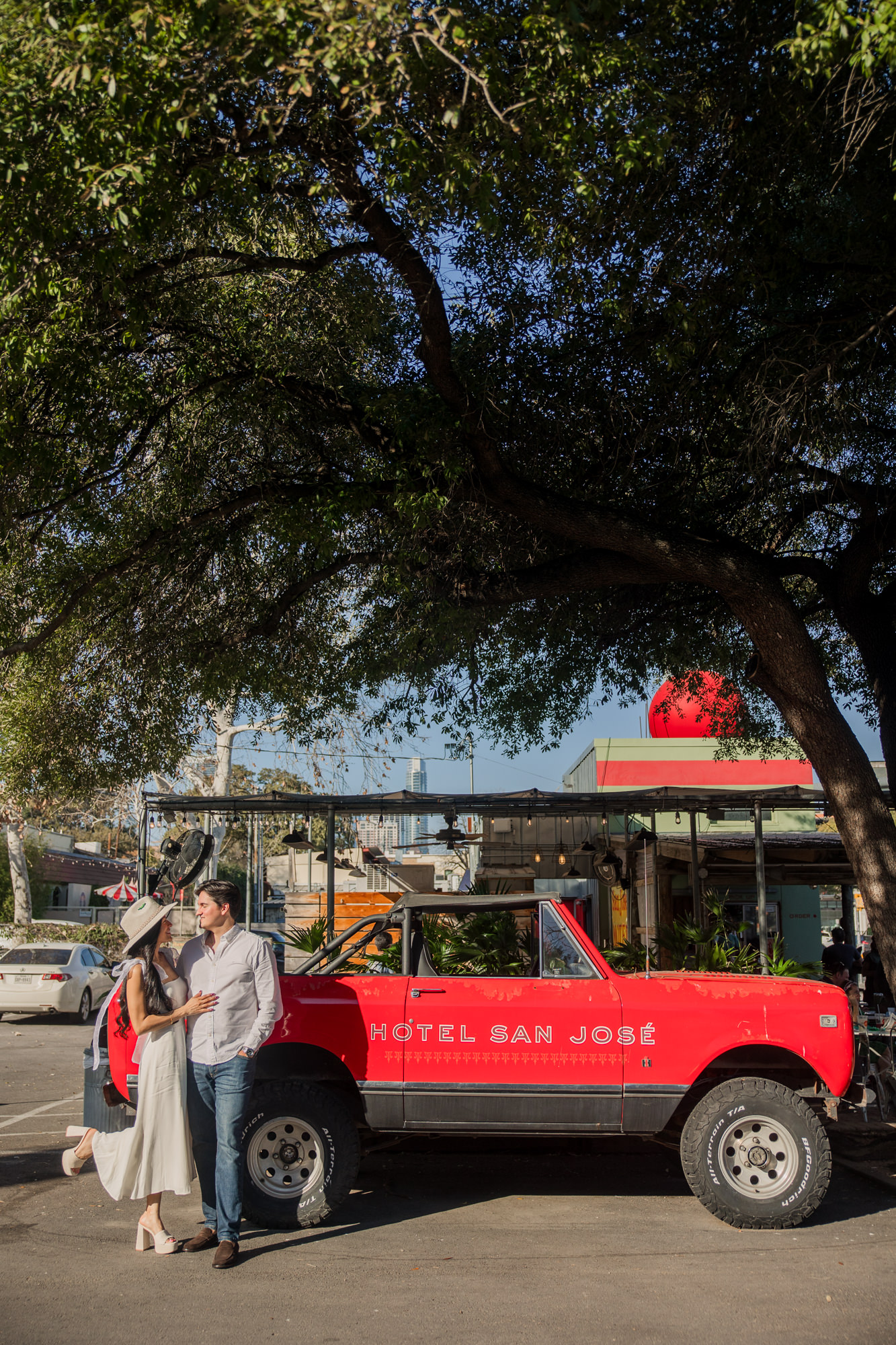 Hotel San Jose | Colorful South Congress Engagement Photos