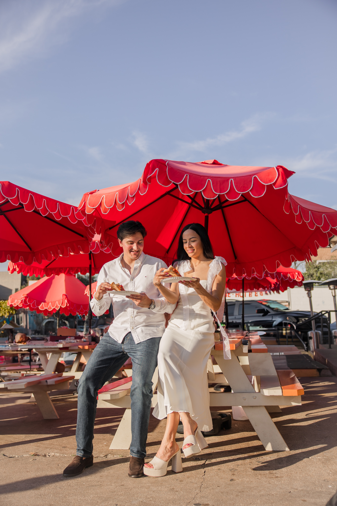 Home Slice Pizza | Colorful South Congress Engagement Photos