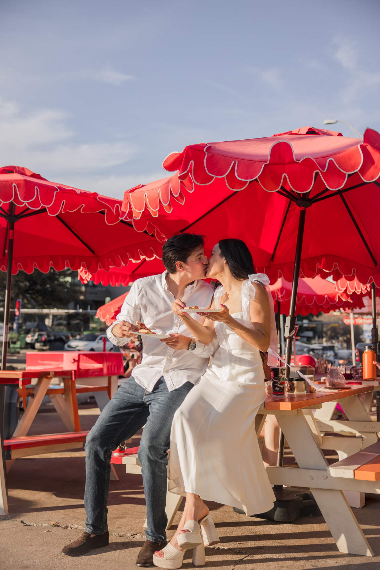 Home Slice Pizza | Colorful South Congress Engagement Photos