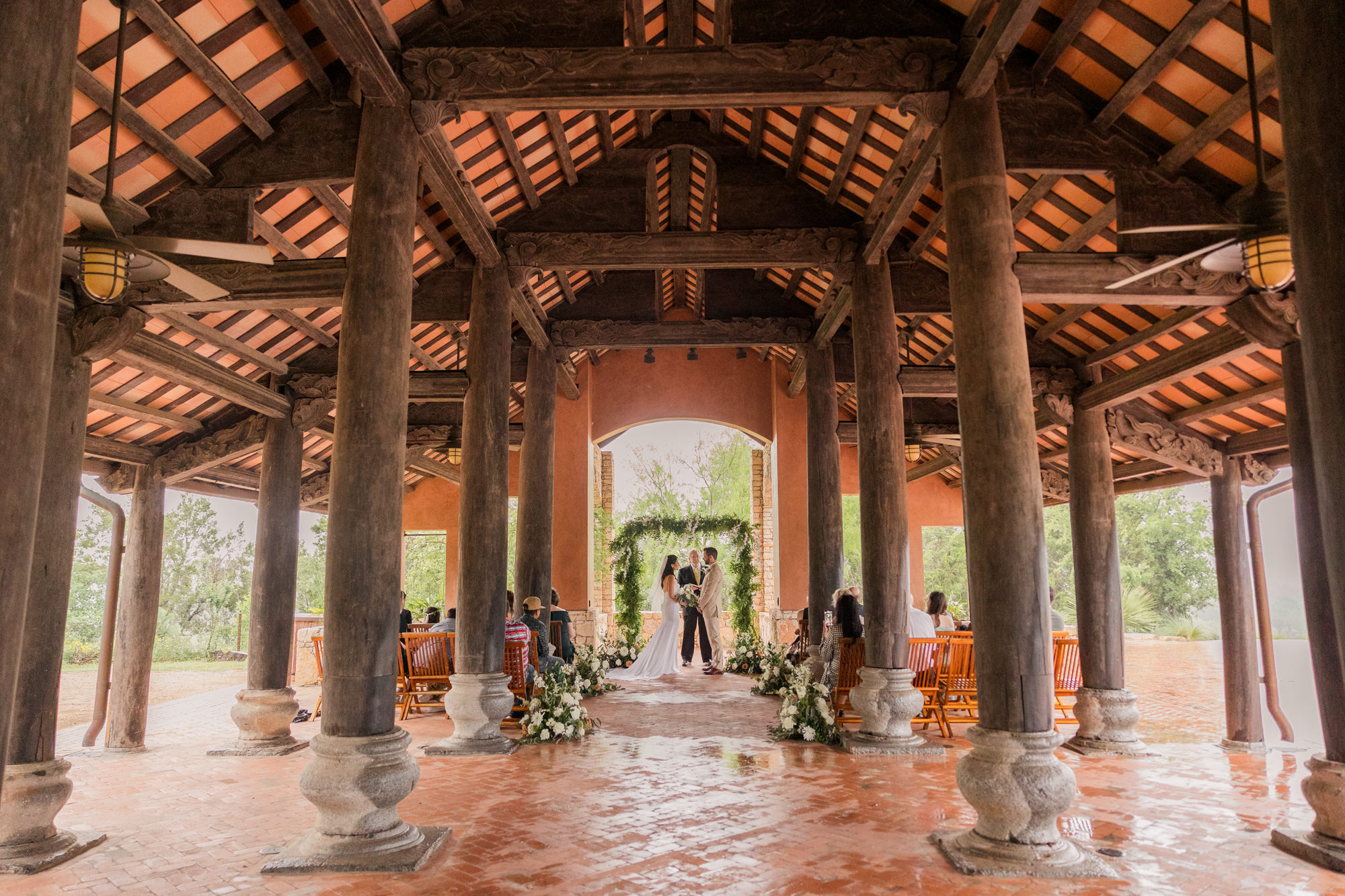 Romantic Rainy Wedding at Camp Lucy Ian's Chapel