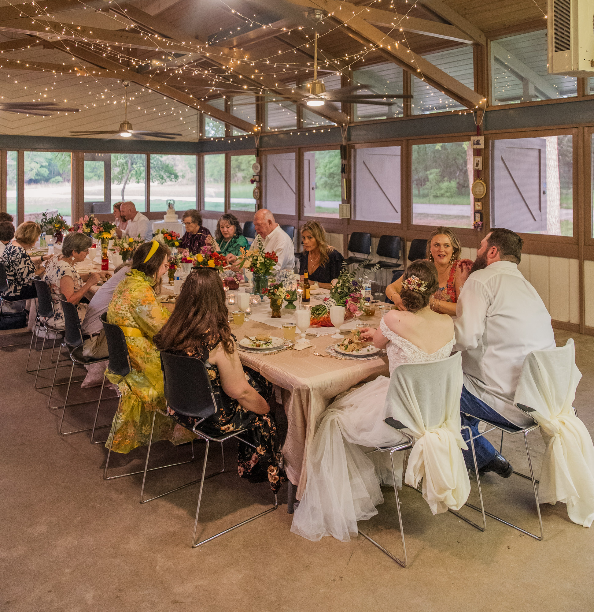 McKinney Falls State Park Dining Hall wedding reception