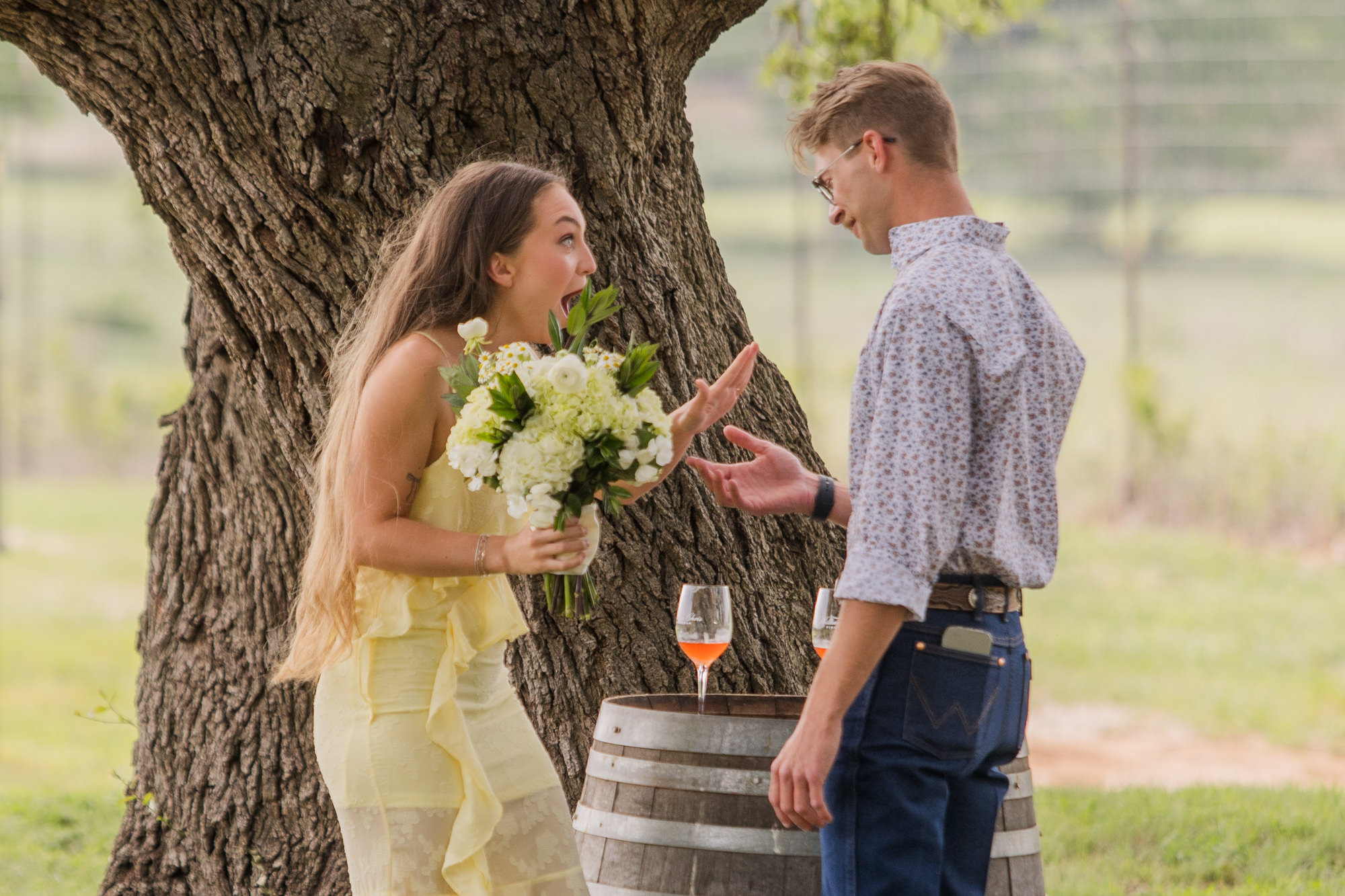 William Chris Vineyards Marriage Proposal - Fredericksburg, Texas Winery