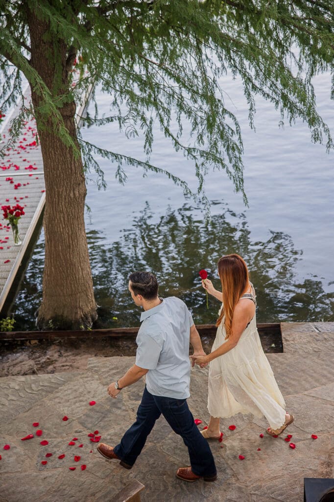 Airbnb house dock riverside marriage proposal