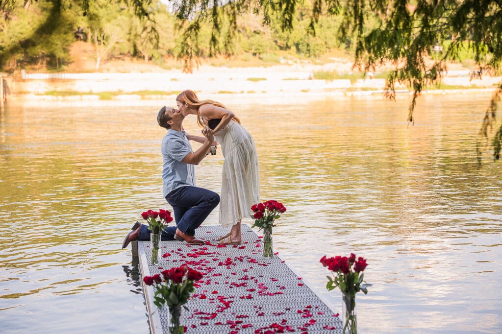 Airbnb house dock riverside marriage proposal
