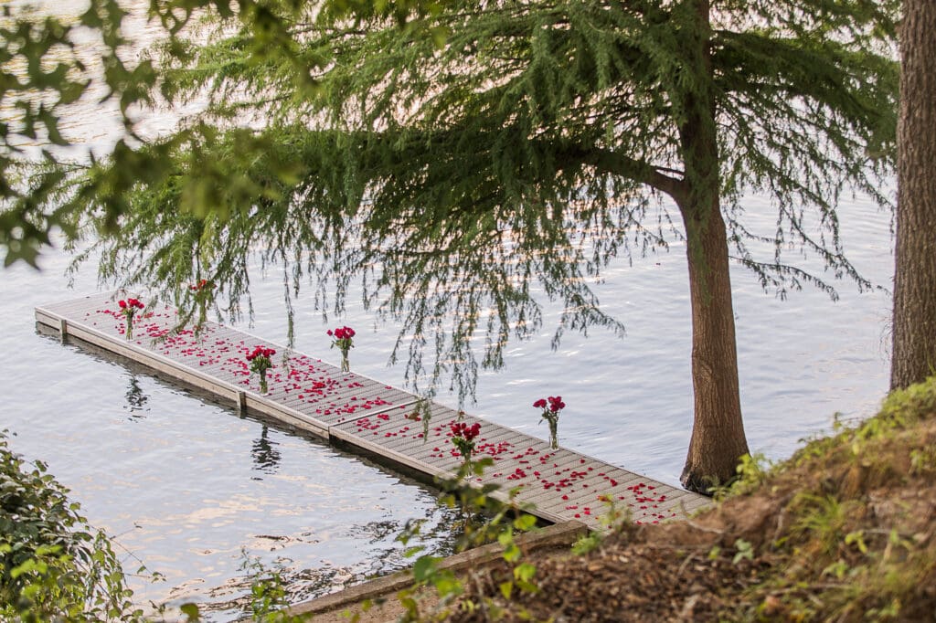 Airbnb house dock riverside marriage proposal