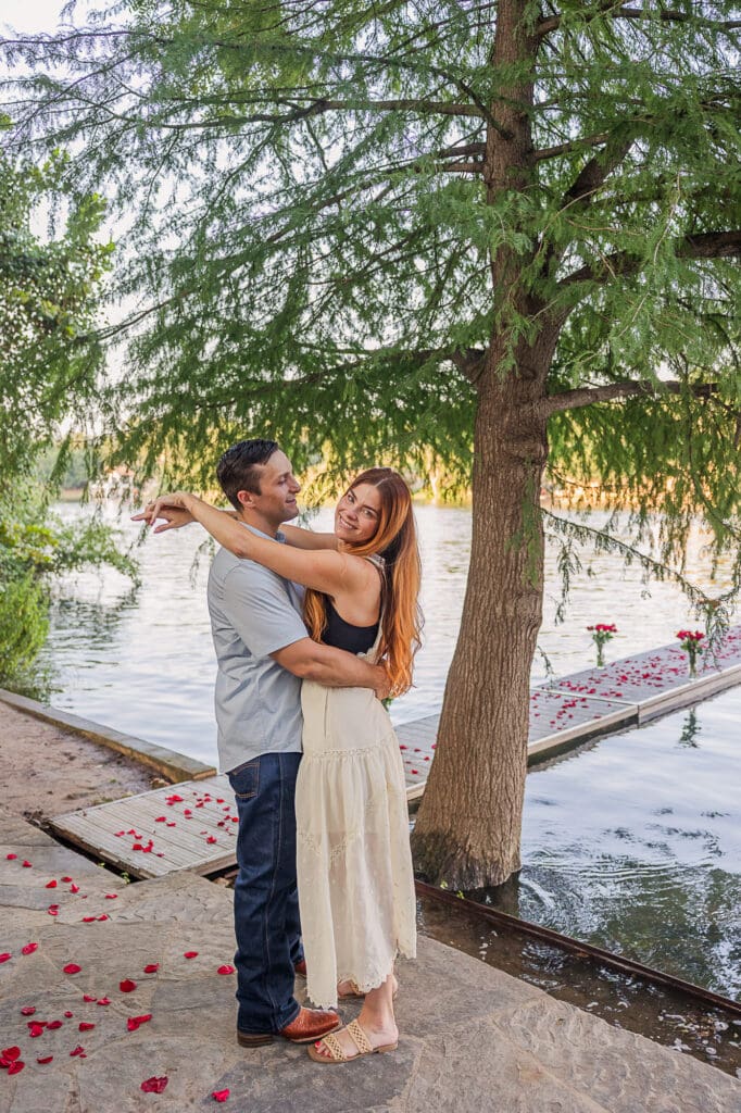 Airbnb house dock riverside marriage proposal