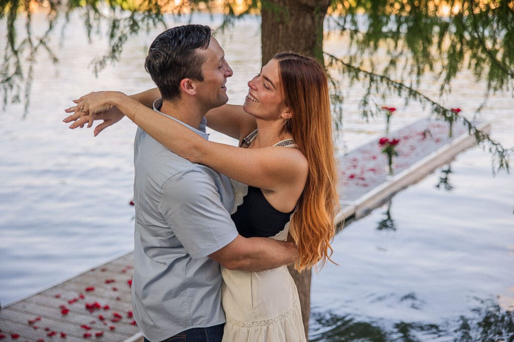 Airbnb house dock riverside marriage proposal