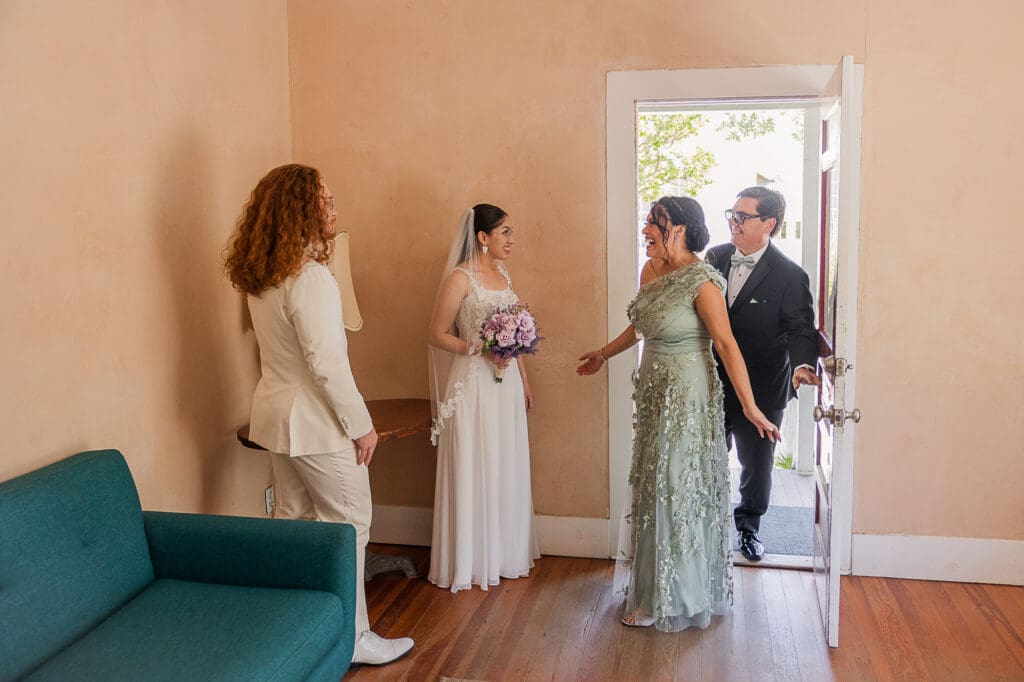 wedding day parent first look