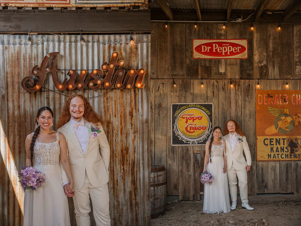 Star Hill Ranch Austin Wedding, neon lights and signs