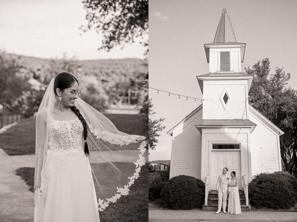 black & white wedding photos