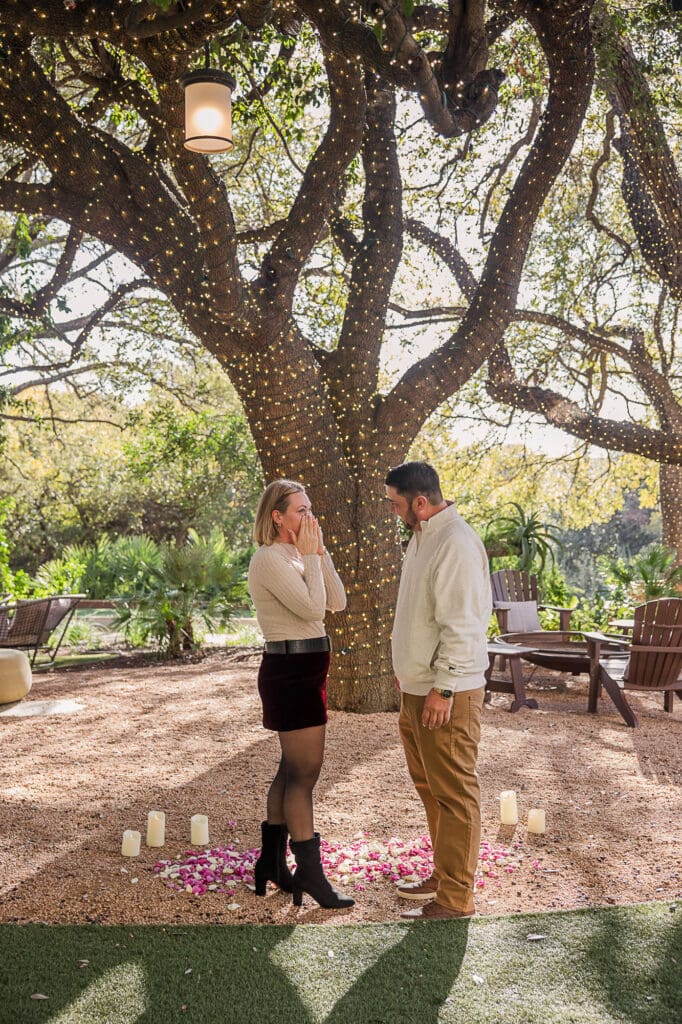 Winter marriage proposal Austin