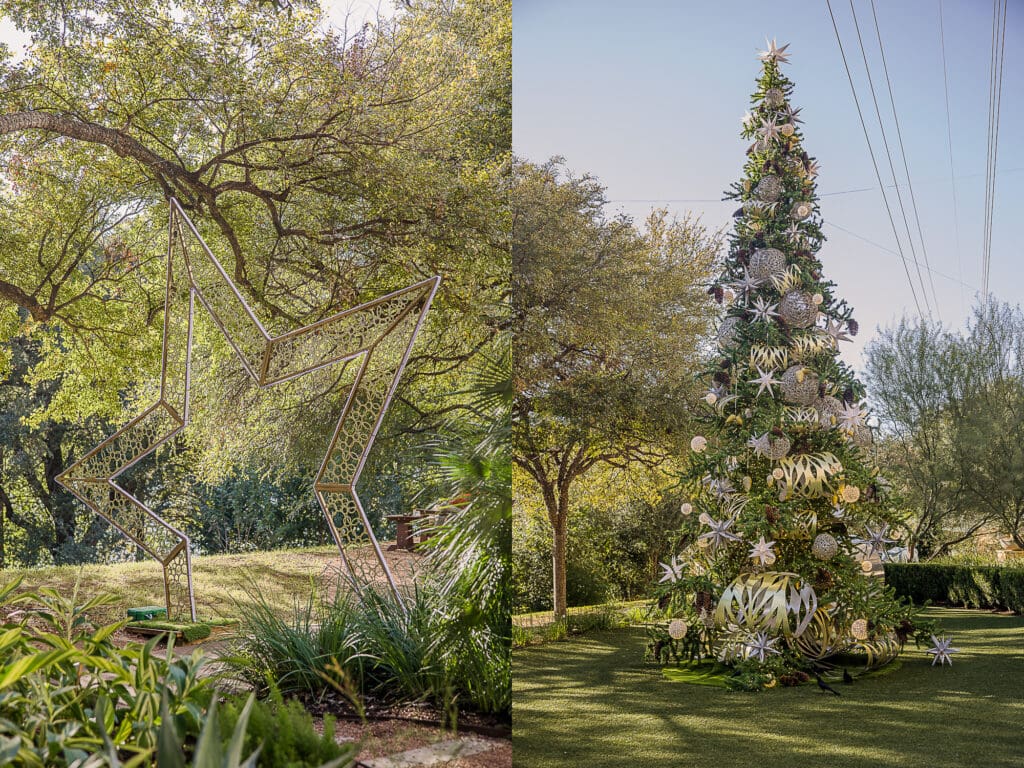 Four Seasons hotel Austin Texas winter Christmas holiday decorations, tree, star