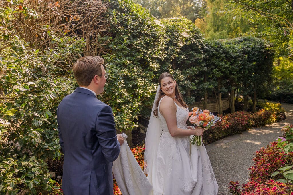 Wedding at Dallas Arboretum McCasland Sunken Garden
