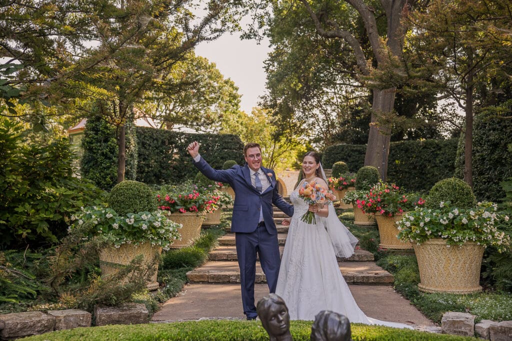 Wedding at Dallas Arboretum McCasland Sunken Garden