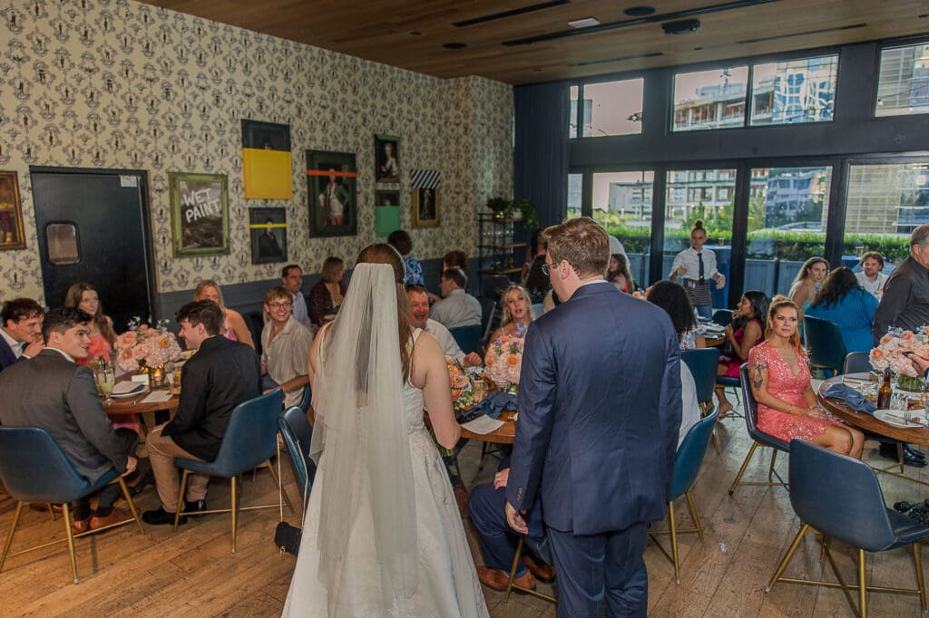 Wedding reception at The Henry restaurant downtown Dallas Texas