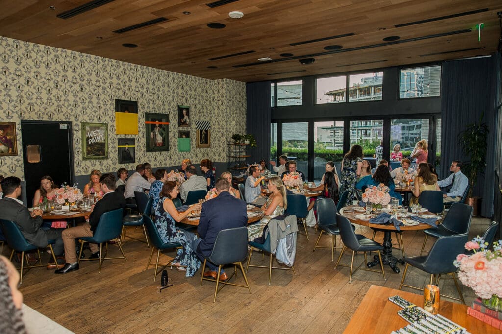 Wedding reception at The Henry restaurant downtown Dallas Texas