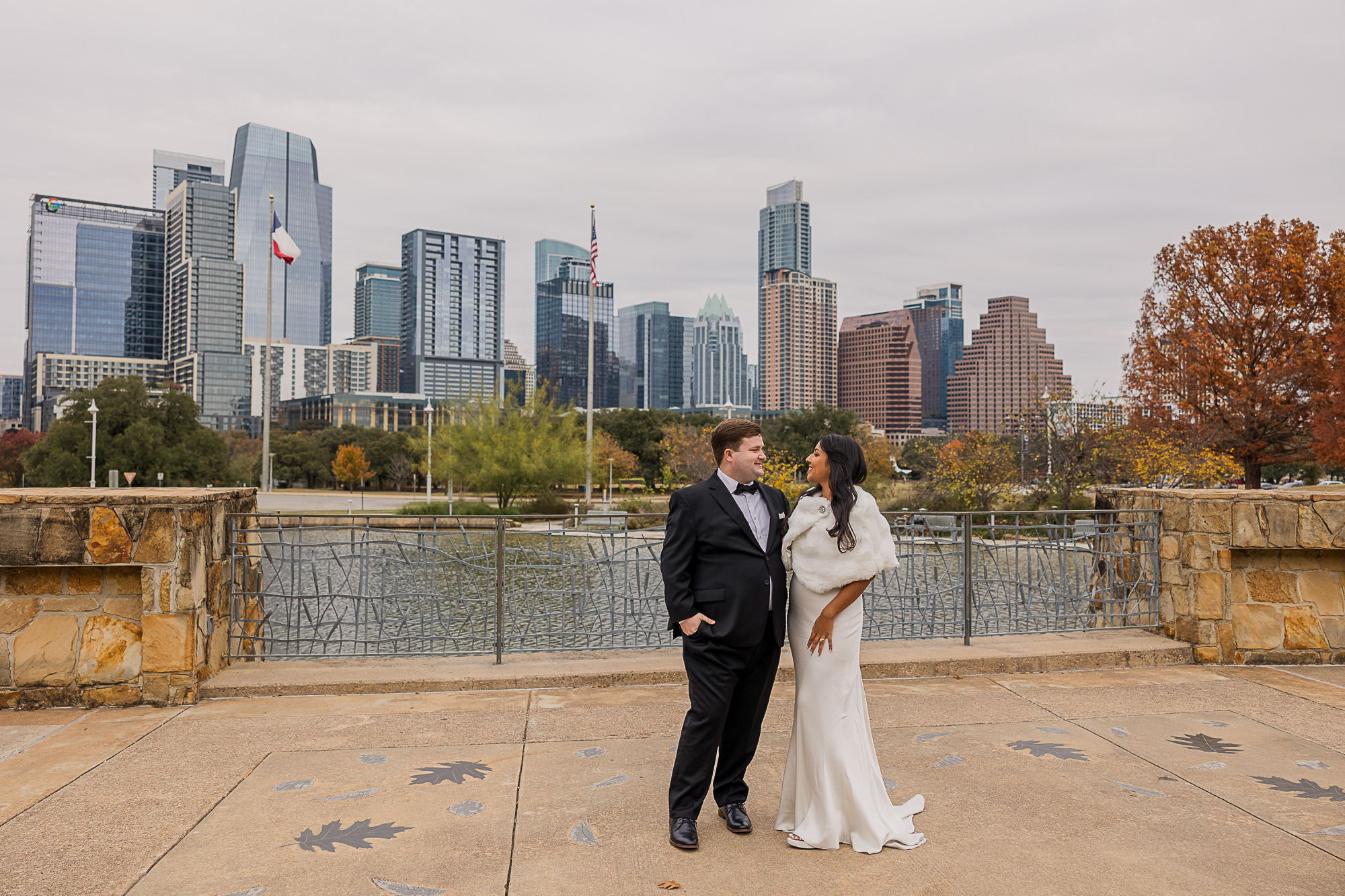 Downtown Austin, Texas Elopement Auditorium Shores