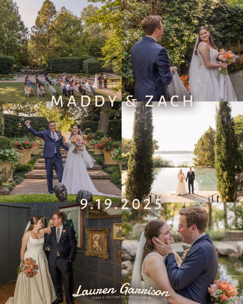 Wedding at Dallas Arboretum McCasland Sunken Garden